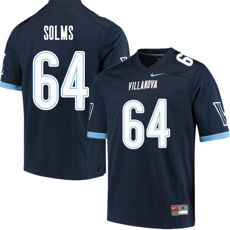 Men #64 Billy Solms Villanova Wildcats College Football Jerseys Sale-Navy - Click Image to Close